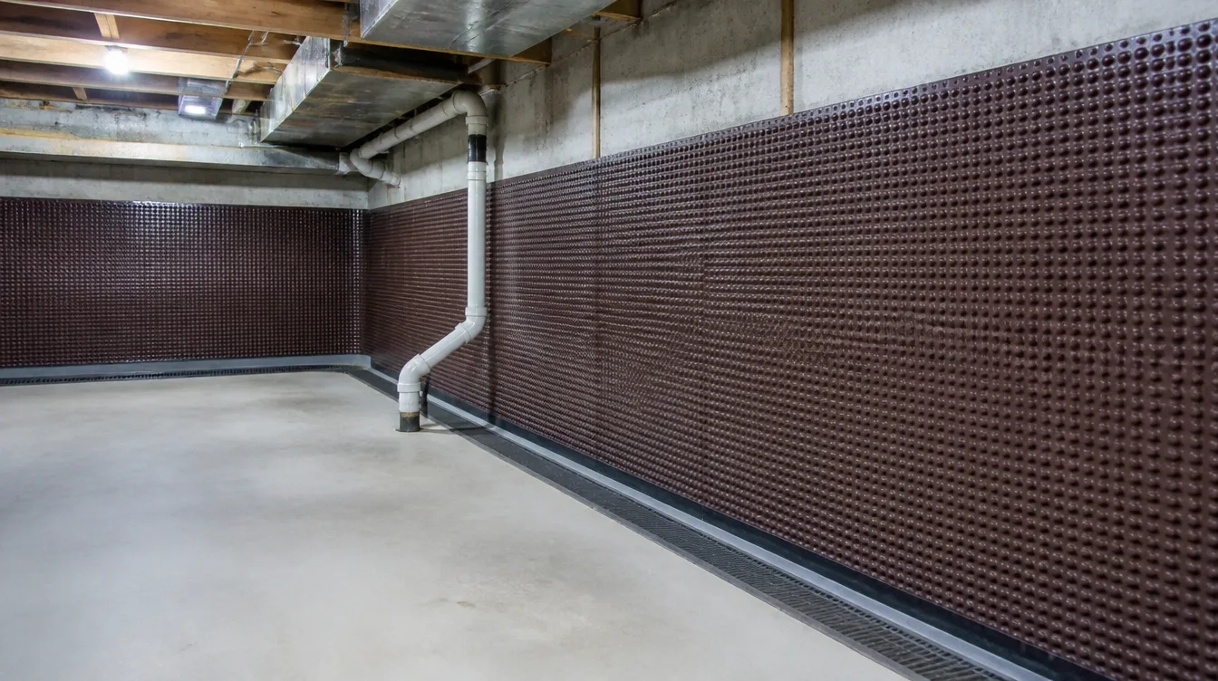 Interior basement drainage channel installation along a Hamilton foundation wall