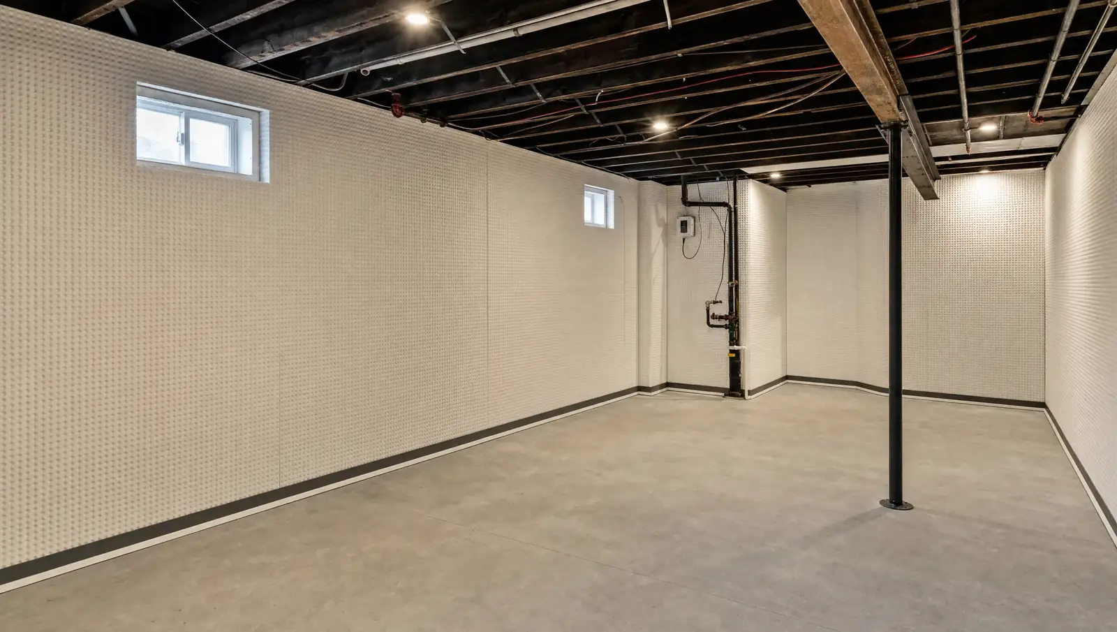 Basement waterproofing Hamilton - completed dry basement after waterproofing